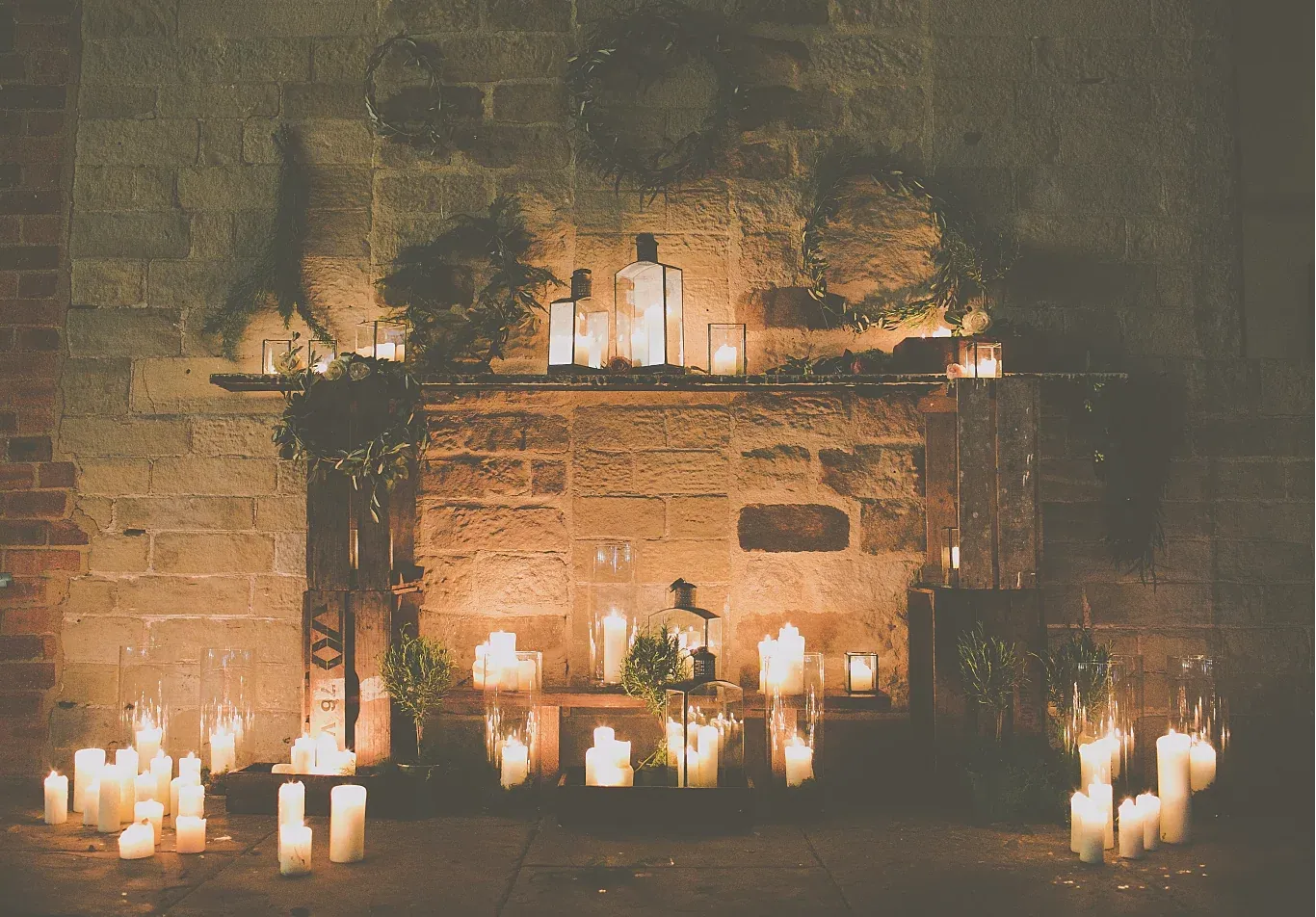 Stone and candlelight
